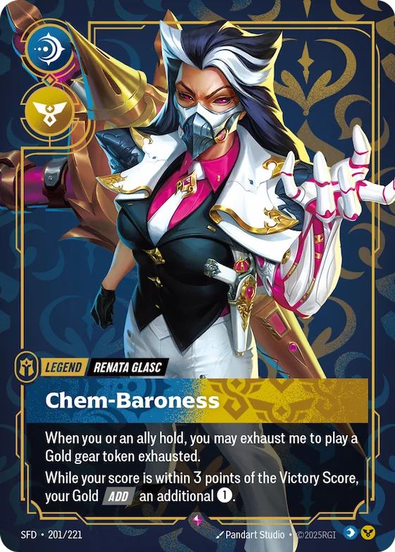 Renata Glasc - Chem-Baroness (Metal) (Prize Wall) #201 – Riftbound Organized Play Promotional Cards