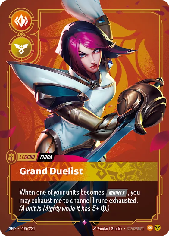 Fiora - Grand Duelist (Metal) (Prize Wall) #205 – Riftbound Organized Play Promotional Cards