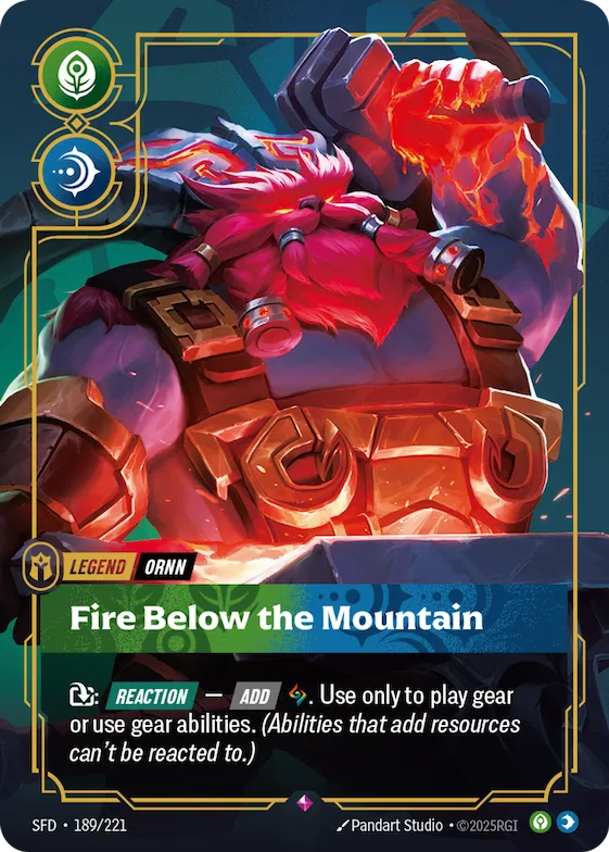 Ornn - Fire Below the Mountain (Metal) (Prize Wall) #189 – Riftbound Organized Play Promotional Cards
