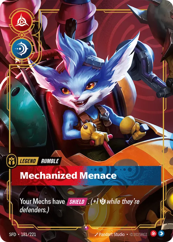 Rumble - Mechanized Menace (Metal) (Prize Wall) #181 – Riftbound Organized Play Promotional Cards