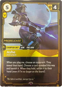 Ashe - Focused #169 – Riftbound Organized Play Promotional Cards