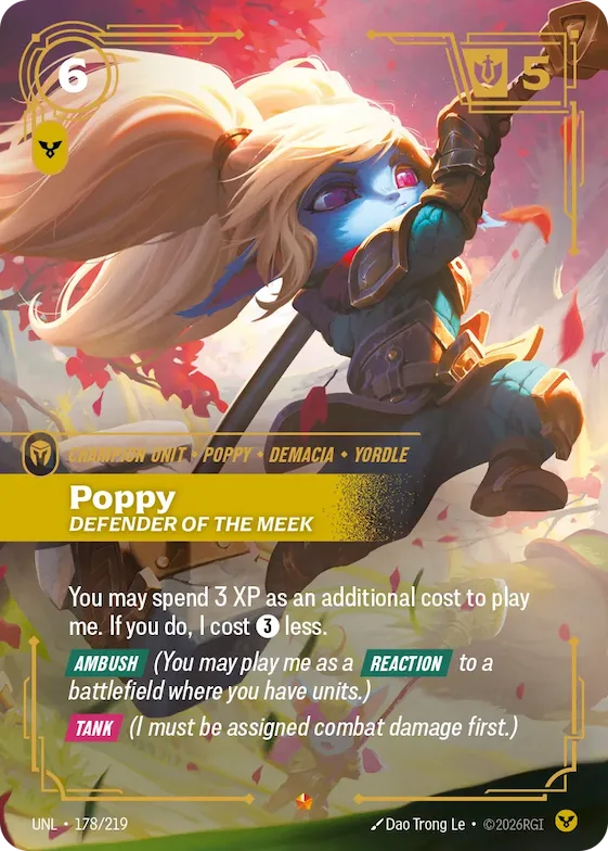 Poppy - Defender of the Meek #178 – Riftbound Organized Play Promotional Cards