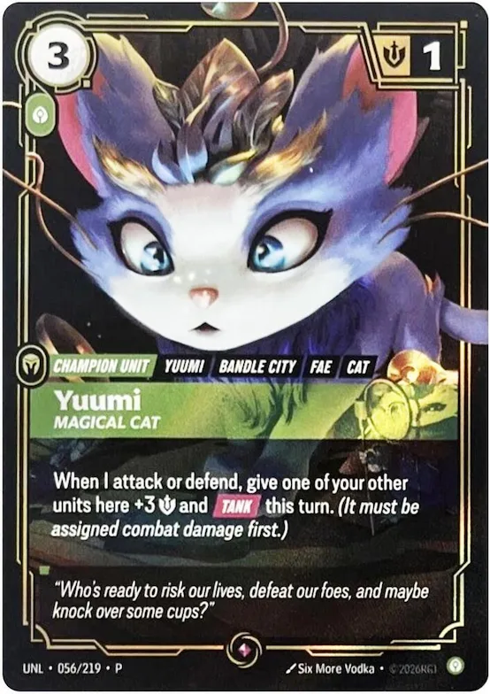 Yuumi - Magical Cat #56 – Riftbound Organized Play Promotional Cards