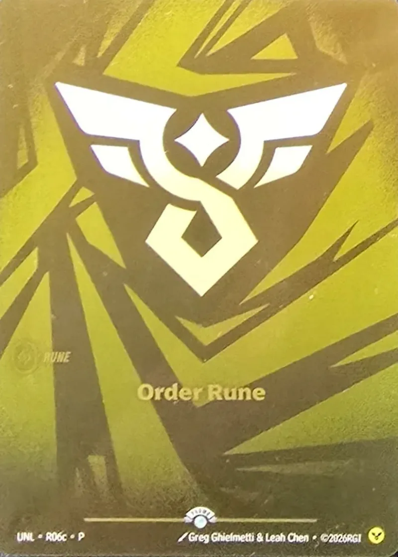 Order Rune (R06c) #r6c – Riftbound Organized Play Promotional Cards