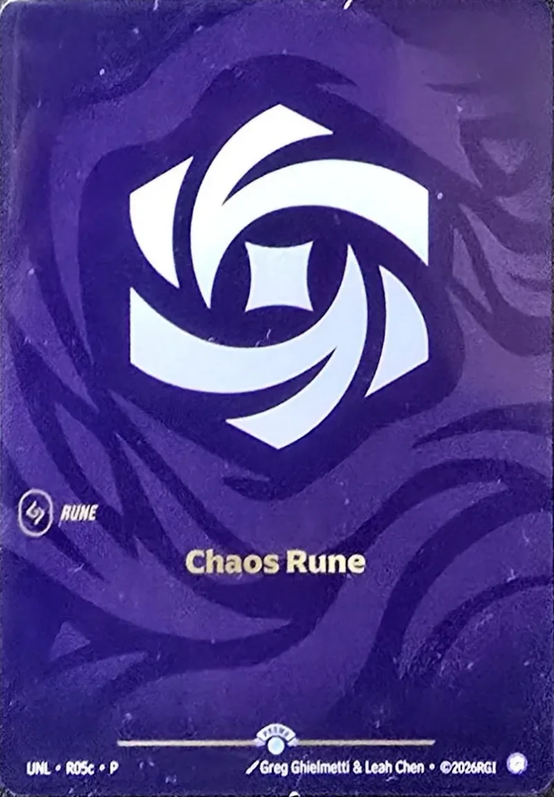 Chaos Rune (R05c) #r5c – Riftbound Organized Play Promotional Cards