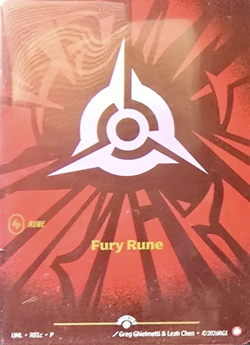 Fury Rune (R01c) #r1c – Riftbound Organized Play Promotional Cards