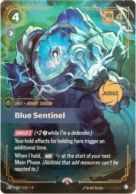 Blue Sentinel #87 – Riftbound Judge Promotional Cards