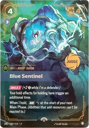 Blue Sentinel #87 – Riftbound Judge Promotional Cards