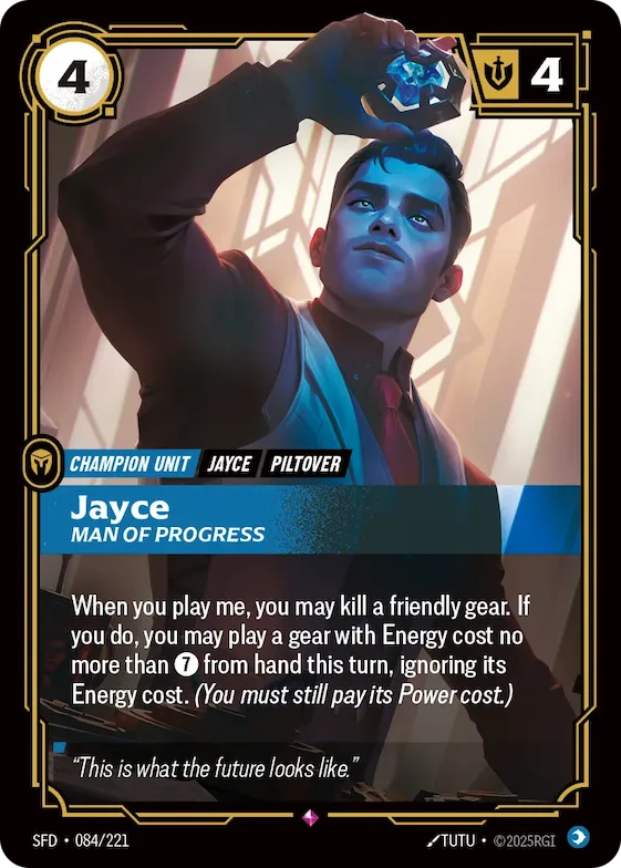 Jayce - Man of Progress #84 – Riftbound Organized Play Promotional Cards