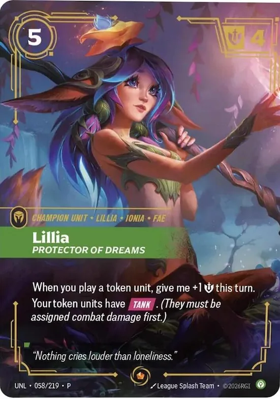 Lillia - Protector of Dreams #58 – Riftbound Organized Play Promotional Cards