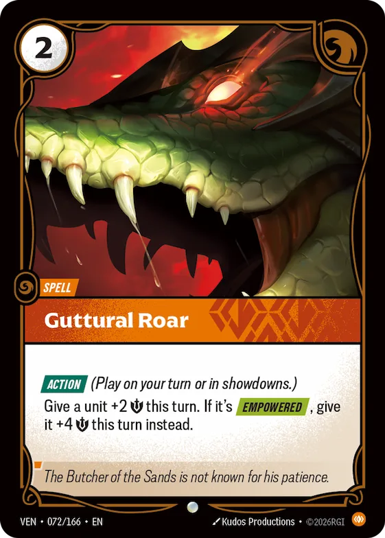 Guttural Roar #72 – Vendetta