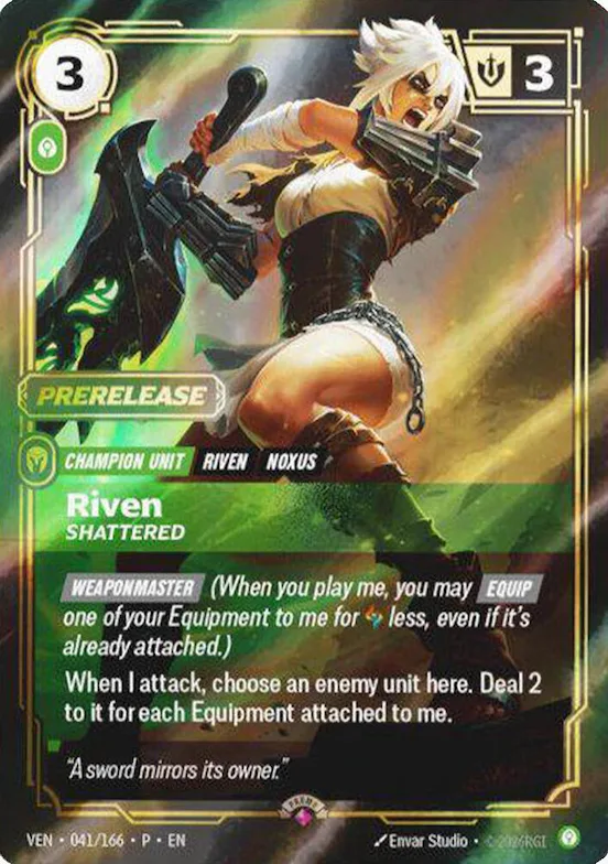 Riven, Shattered #41 – Riftbound Organized Play Promotional Cards
