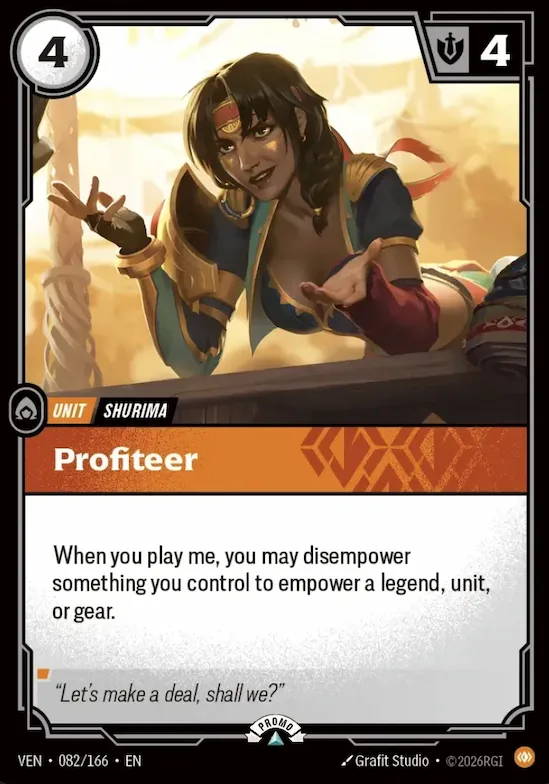 Profiteer #82 – Riftbound Organized Play Promotional Cards