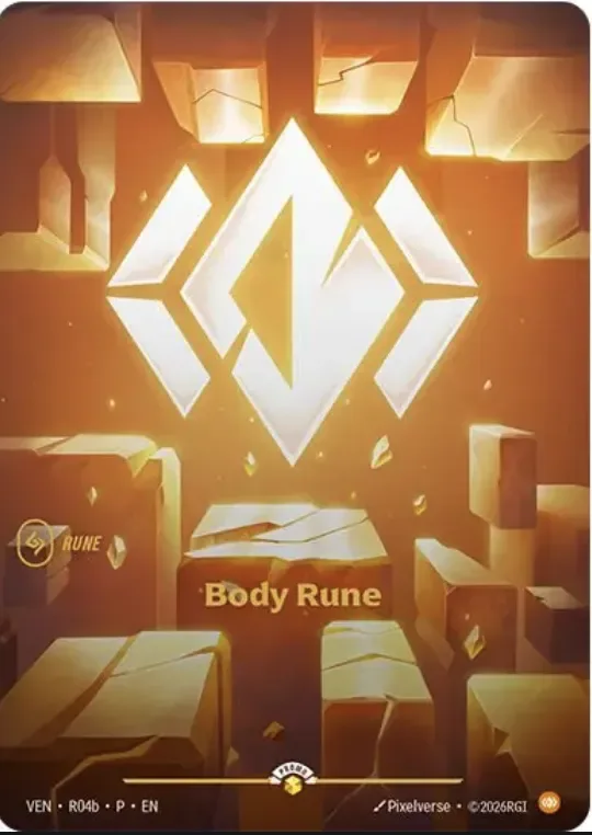 Body Rune (Vendetta) #r4b – Riftbound Organized Play Promotional Cards