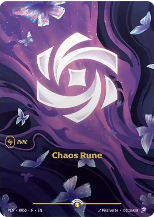 Chaos Rune (Vendetta) #r5b – Riftbound Organized Play Promotional Cards
