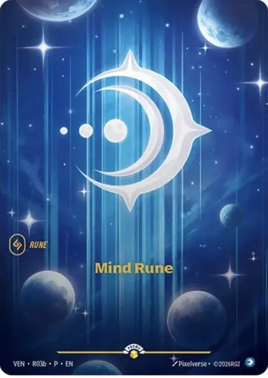 Mind Rune (Vendetta) #r3b – Riftbound Organized Play Promotional Cards