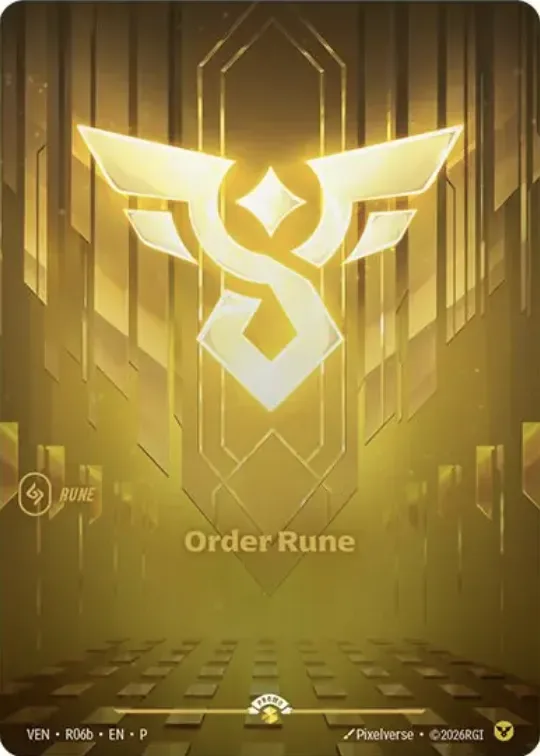 Order Rune (Vendetta) #r6b – Riftbound Organized Play Promotional Cards