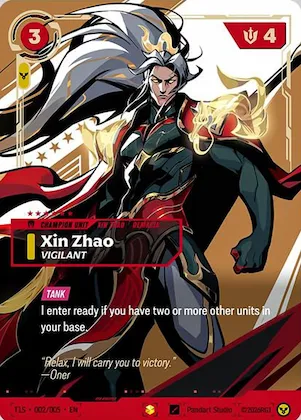 Xin Zhao, Vigilant #002 – Riftbound x T1 2025 Worlds Champion Collection