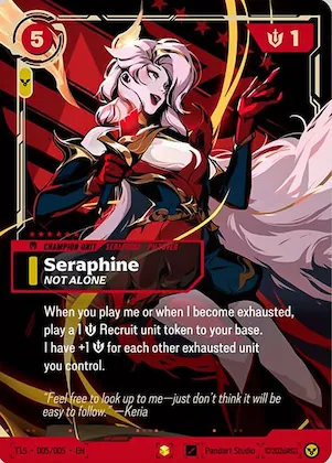 Seraphine, Not Alone #005 – Riftbound x T1 2025 Worlds Champion Collection