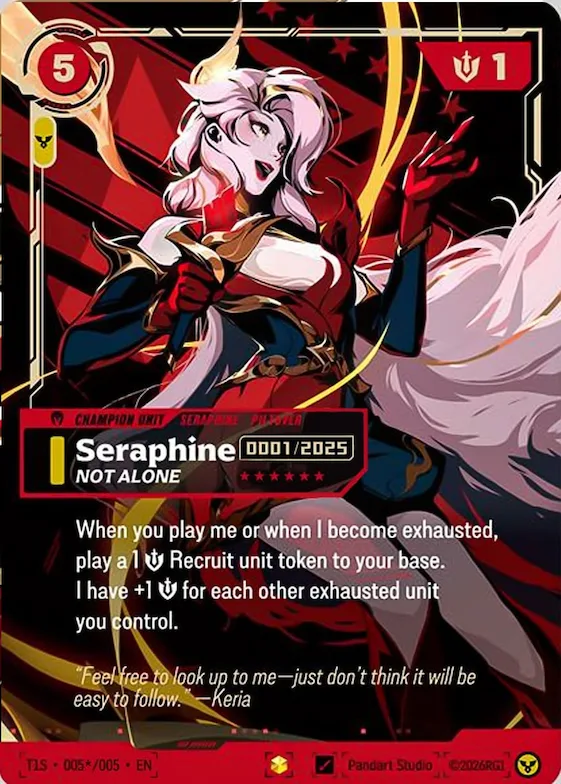 Seraphine, Not Alone #005* – Riftbound x T1 2025 Worlds Champion Collection