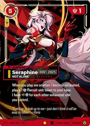 Seraphine, Not Alone #005* – Riftbound x T1 2025 Worlds Champion Collection